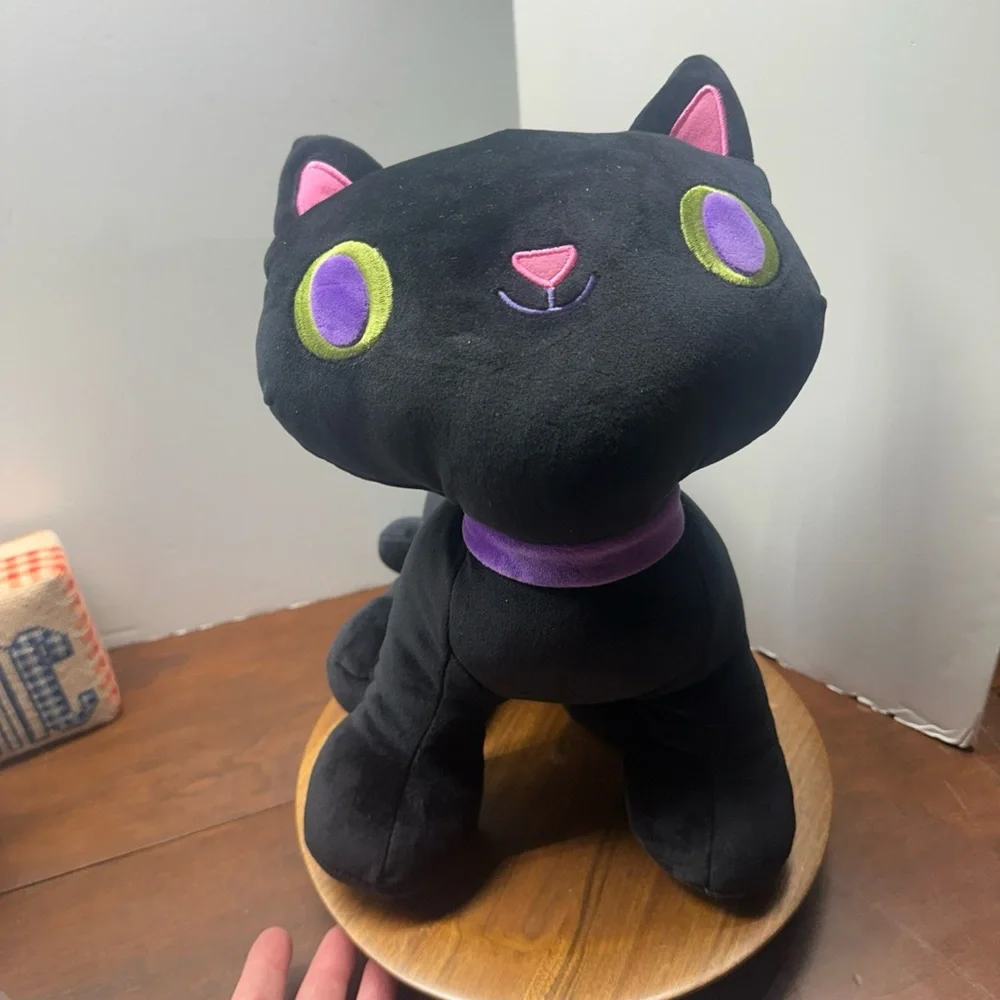 Pop! Black Cat Velvet Plush Stuffed Animal w/ Purple Halloween